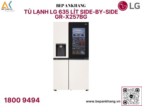 Tủ lạnh LG Inverter 635 lít Side By Side InstaView Door-in-Door GR-X257BG 